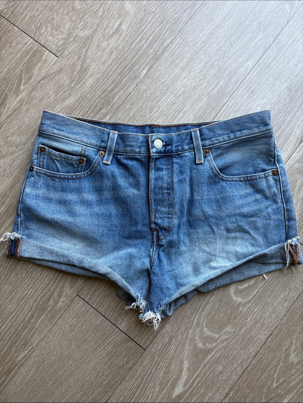 Levi’s Button-fly 501 Denim Cutoff Shorts - Blue